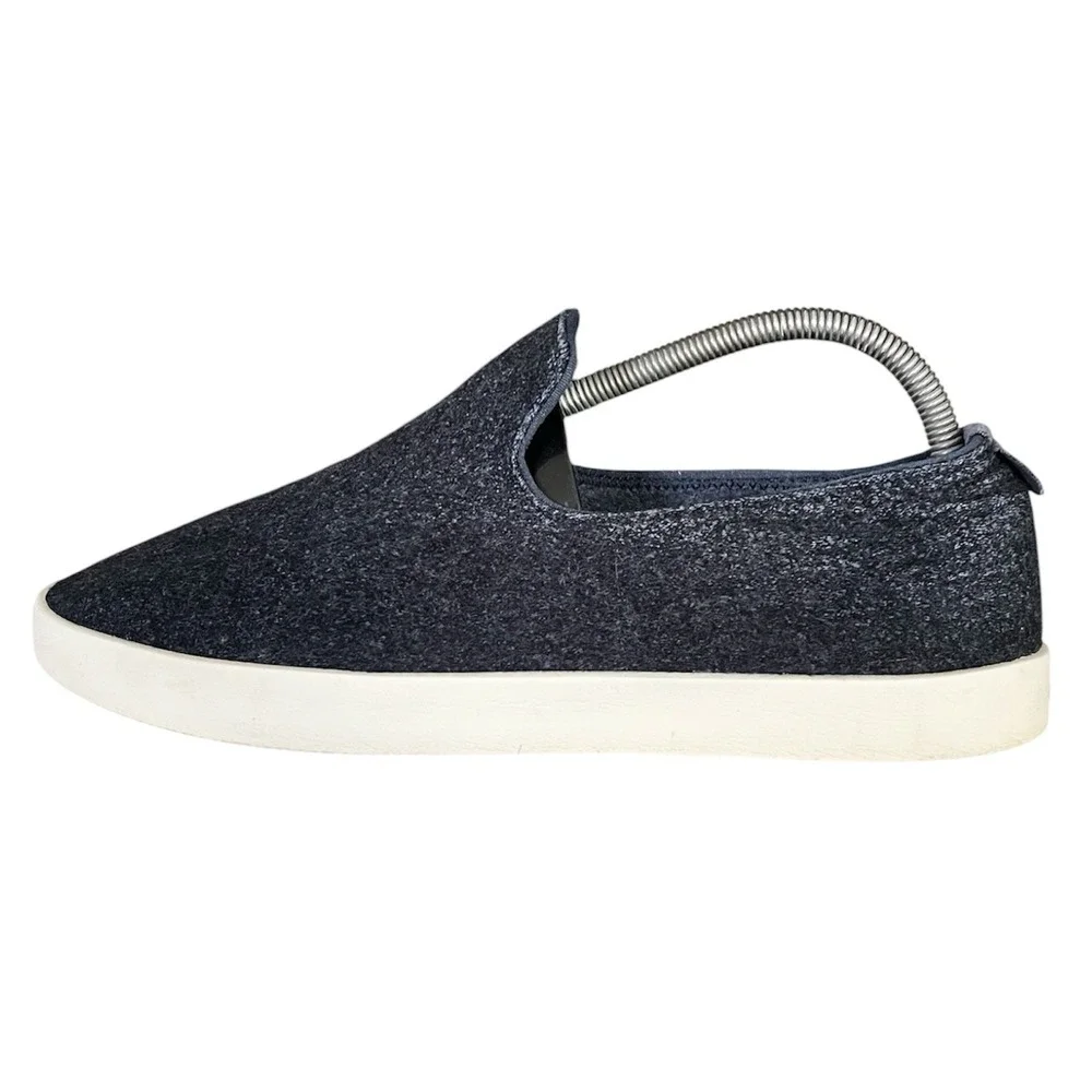 Allbirds Wool Loungers‎ Mens 9 Navy Blue Charcoal Merino Wool Slip On Sneakers